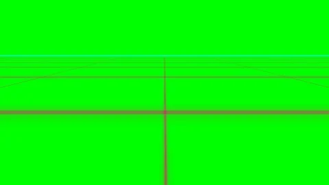 A perspective view of a digital grid surface against a bright green backgroun Stock Footage 340900386