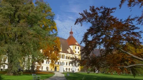 Perspective view of Eggenberg Palace, Graz, Austria Vídeo Stock 56820090