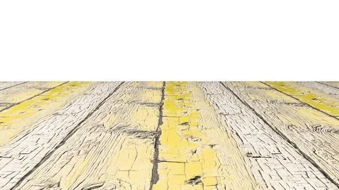 Perspective view of a flat wooden surface with a pronounced texture and annua Illustrazione stock