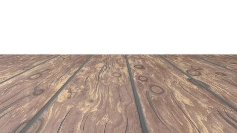 Perspective view of a flat wooden surface with a pronounced texture and annua Stock Illustration
