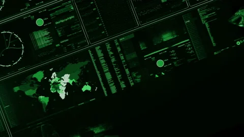 Perspective view of futuristic interface/Digital screen Stock Footage 94026034