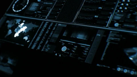 Perspective view of futuristic interface/Digital screen Stock-Footage 94525966