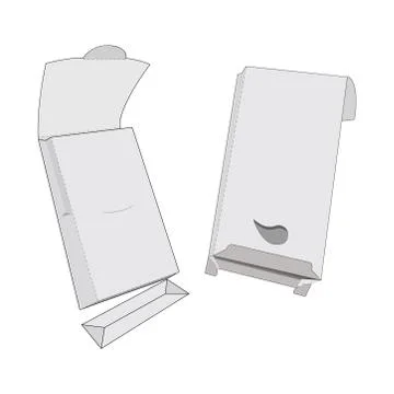Perspective view or Render of 3D box vector Stock Illustration