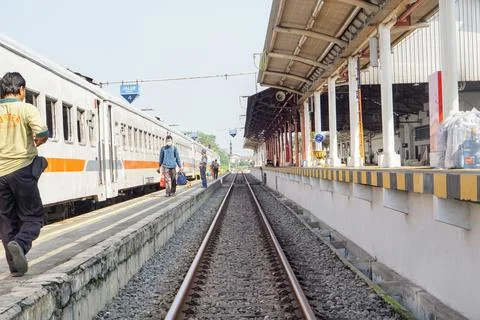 Perspective view of the platform roof architecture and an Indonesian 写真素材