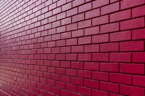 Perspective view of red brick wall texture background. 库存照片