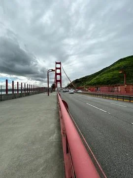 Perspective View Of SF Bridge Stock Photos