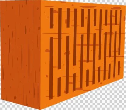 Perspective view of a singular, hollow orange block against a black backgro.. Stock Illustration