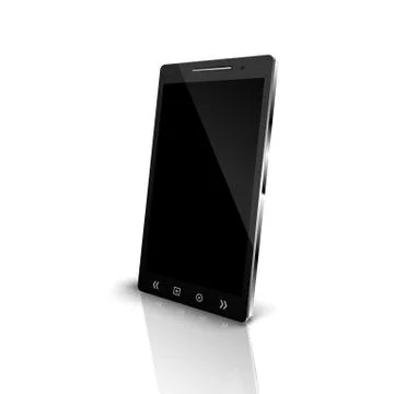 Perspective view smartphone with reflect Stock Illustration