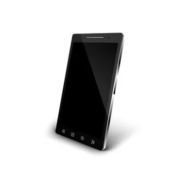 Perspective view smartphone with shadow Illustrazione stock