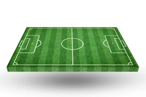 Perspective view of soccer field Stock Illustration