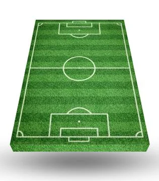 Perspective view of soccer field Stock Illustration