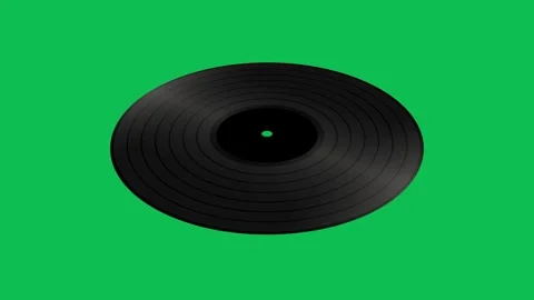 Perspective view spinning black vinyl record seamless loop animation. Stock Footage 339028834