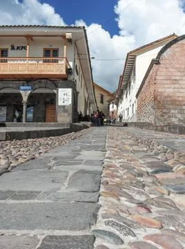Perspective view of a stone path Stock Photos