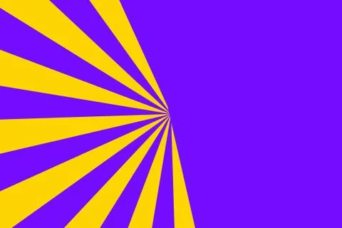 Perspective View of Yellow Sunburst Rays against Solid Lilac Background Illustrazione stock