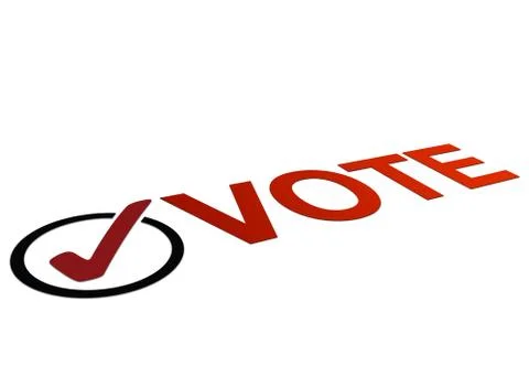 Perspective vote sign Stock Illustration