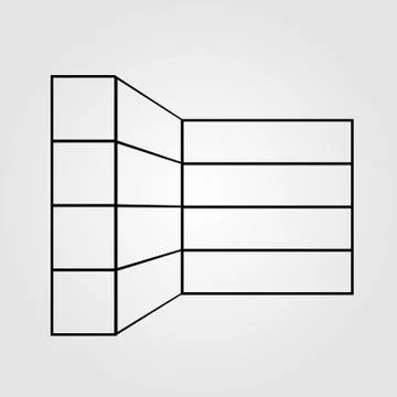 Perspective of a wall- abstract architecture graphic  Stock Illustration