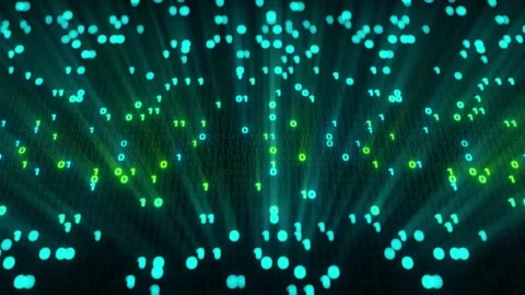 Perspective wall of binary code digital pattern background. 스톡 동영상 334024508