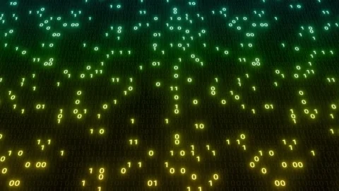 Perspective wall of binary code digital pattern background. Stock Footage 334025683