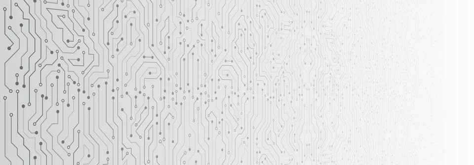 Perspective wide High-tech technology background texture. Abstract 3D circuit Stock Illustration