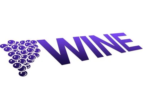 Perspective wine sign Illustrazione stock