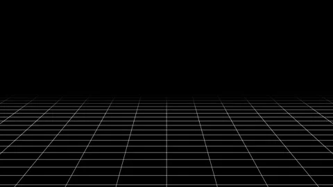 Perspective wireframe grid simple black and white. Seamless loop. Stock Footage 244264464