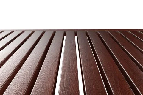 Perspective of Wooden Empty Table on White Illustrazione stock