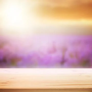 Perspective wooden table background. Stock Illustration