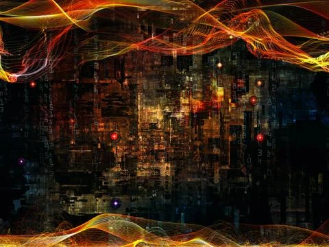 Perspectives of Digital Network Illustrazione stock