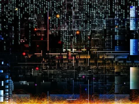 Perspectives of Digital Network 스톡 일러스트