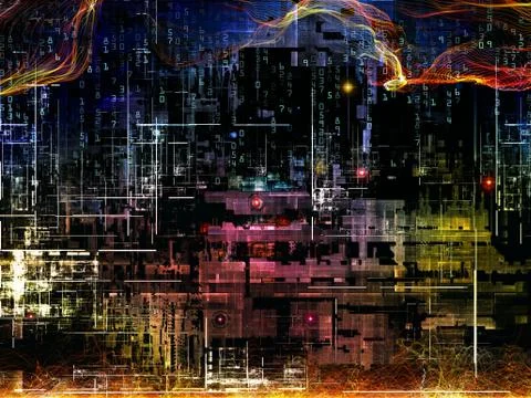 Perspectives of Digital Network 스톡 일러스트