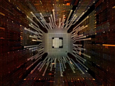 Perspectives of Digital Processor Stockillustratie