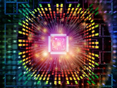 Perspectives of Digital Processor Stock Illustration