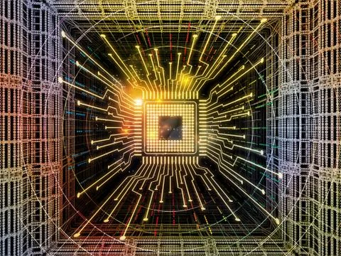 Perspectives of Digital Processor 库存插图