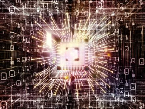Perspectives of Digital Processor Stock Illustration