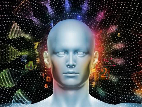 Perspectives of Digital Thoughts Stock Illustration