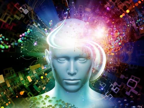 Perspectives of Digital Thoughts Stock Illustration