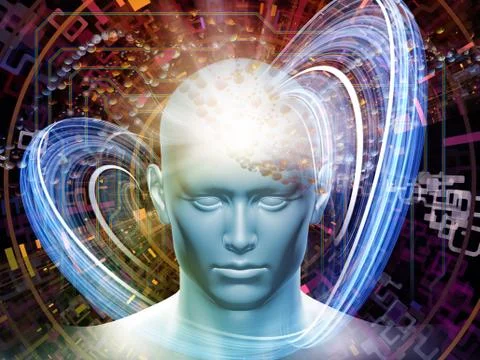 Perspectives of Digital Thoughts Stock Illustration