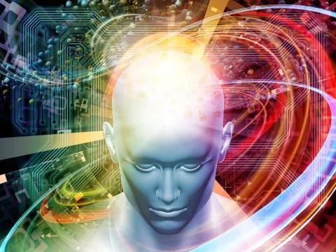 Perspectives of Digital Thoughts Stock Illustration