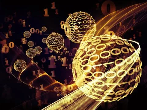 Perspectives of Fractal Realms Stock Illustration