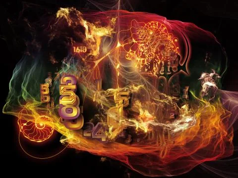 Perspectives of Math Visualization Stock Illustration