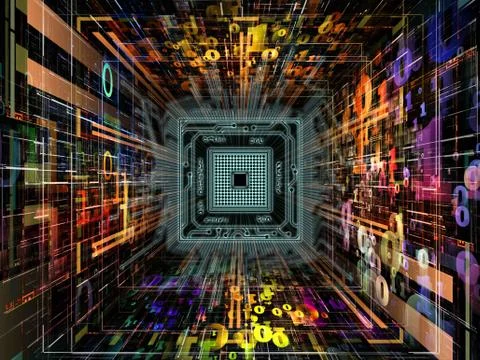 Perspectives of Numbers Illustrazione stock
