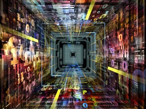 Perspectives of Numbers Stock Illustration