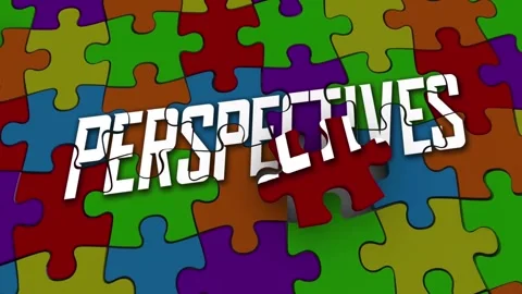 Perspectives Puzzle Pieces Forming a Complete Picture Stock Footage 305567272