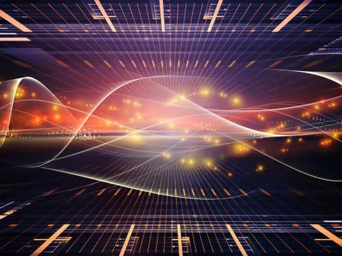 Perspectives of the Sine Wave Illustrazione stock