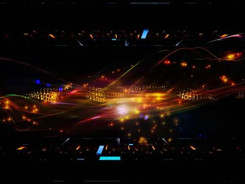 Perspectives of the Sine Wave Illustrazione stock