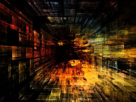 Perspectives of Virtual Space Ilustración de archivo