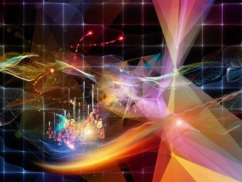Perspectives of Virtual World Illustrazione stock