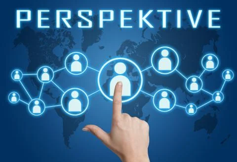 Perspektive text concept Stock Illustration