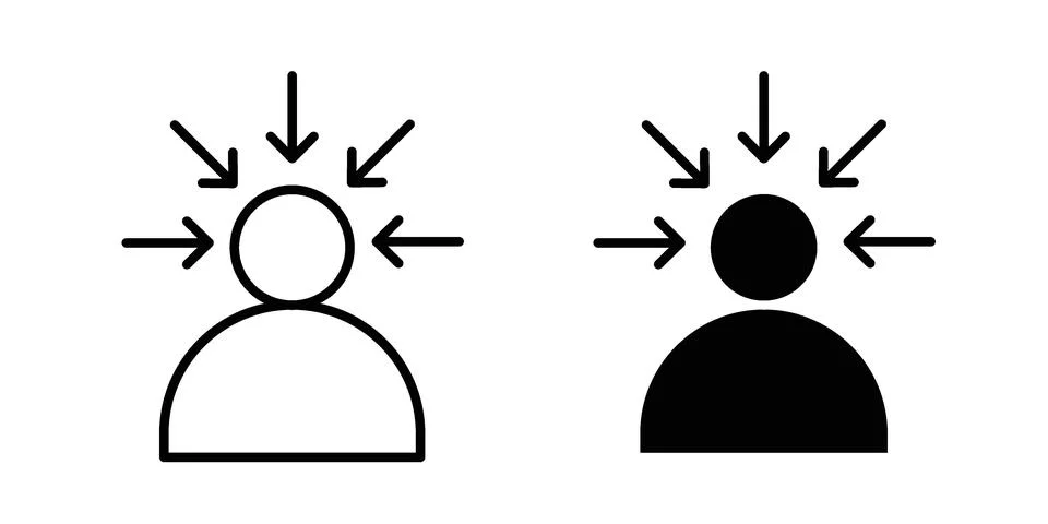 Persuasion icon bundle for website design projects Stock Illustration