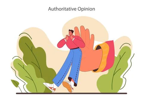 Persuasion. Soft skill, the ability to convince people. Cognitive influence Stock Illustration